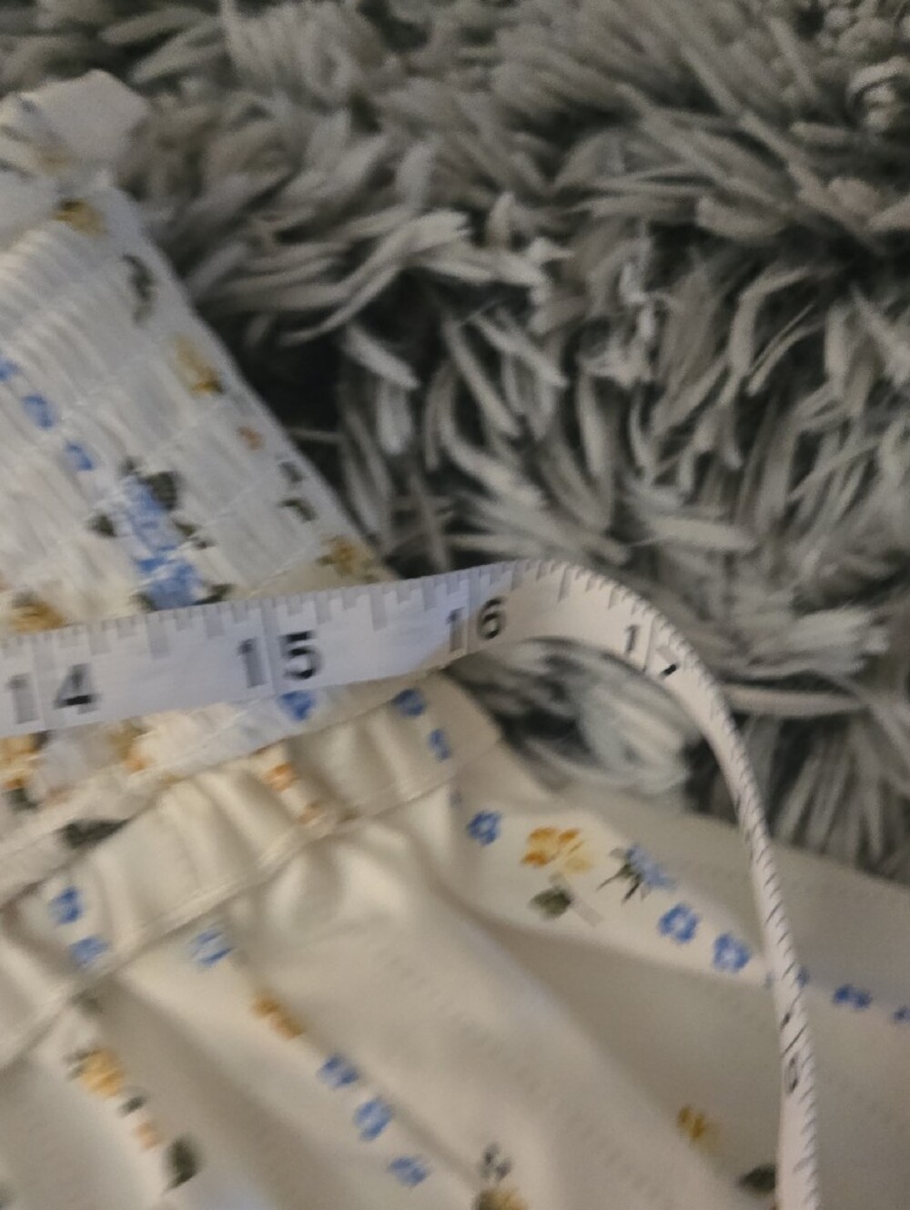 wild fable Cream Floral Smocked Tiered Skirt with Blue and Mustard Accents - Picture 3 of 4